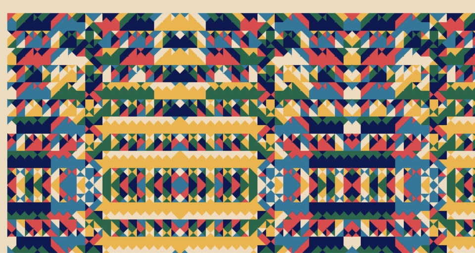 Symmetric woven crosshatch pattern generated by the sketch