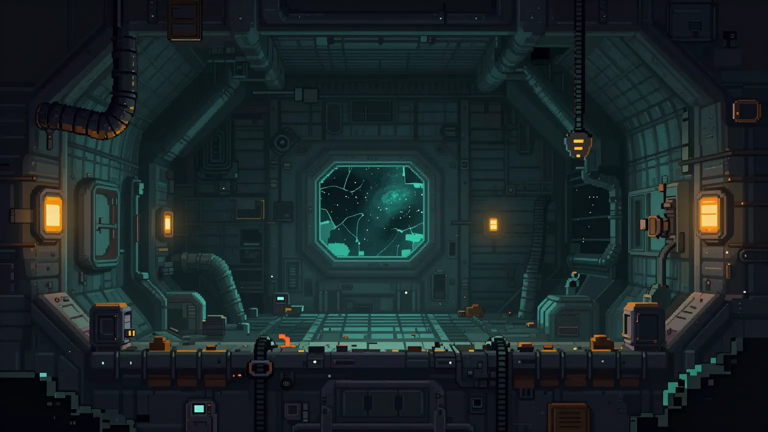 Space station corridor concept art